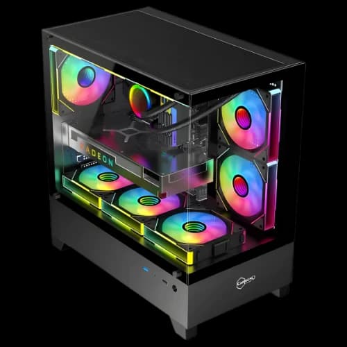 Carbono CG360TB Black M-ATX Mid Tower Gaming Casing