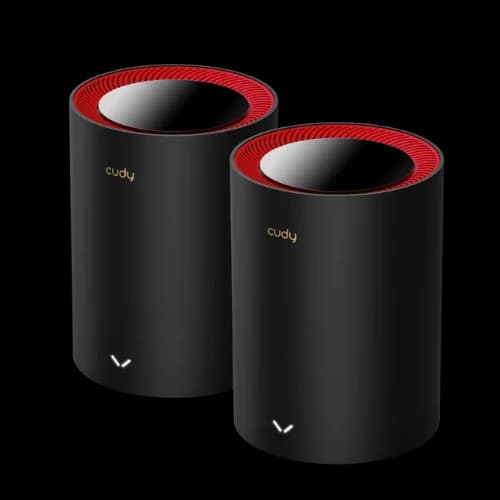 Cudy M3000 AX3000 2.5G Dual Band Wi-Fi 6 Mesh Router (2 Pack) - Black