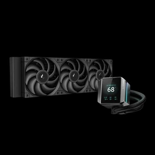 DeepCool MYSTIQUE 360 360mm Liquid CPU Cooler with TFT LCD Screen NON RGB (Black)