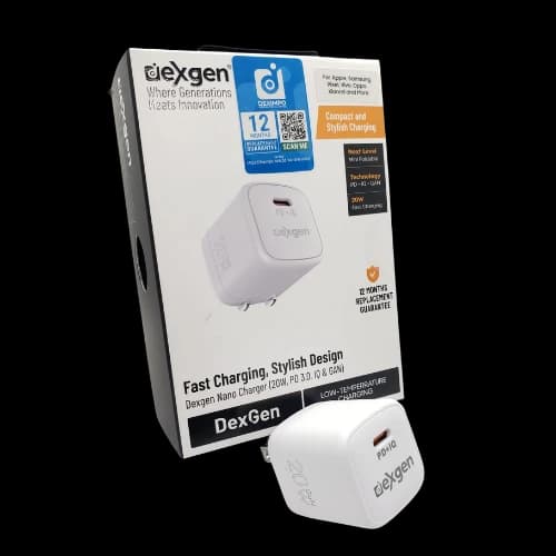 Dexgen Nano 20W PD 3.0 IQ GaN Adapter (White)