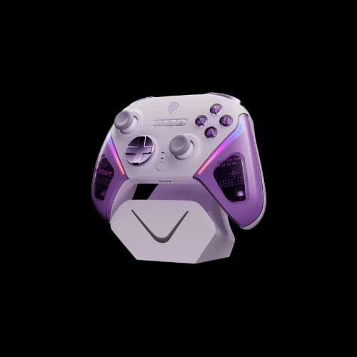 EasySMX D10 Multiplatform Gaming Controller with TMR sticks, Trigger Lock and Charging Dock, Farout (Purple)