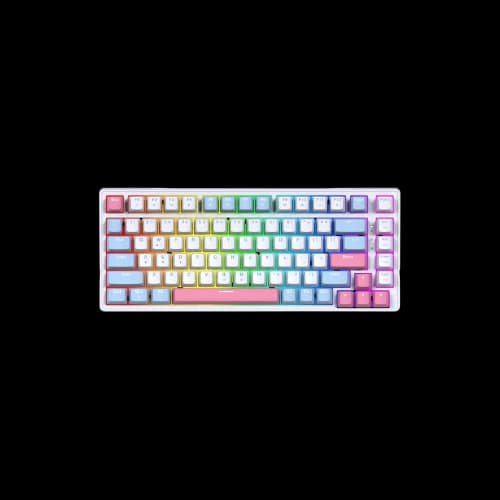Fantech MK612 ATOM X83 Gaming Mechanical Keyboard (White Keycaps, Rossie Switch)