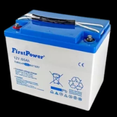 FirstPower 12V 65Ah Tubular Gel Battery