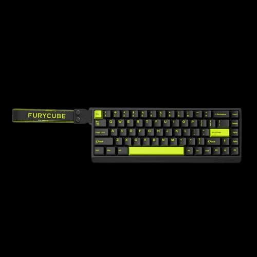 Furycube M68HE Hall Effect keyboard (Black Keycaps, Magnetic Switch)