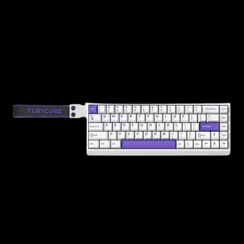 Furycube M68HE Hall Effect keyboard (White keycaps , Magnetic switch)