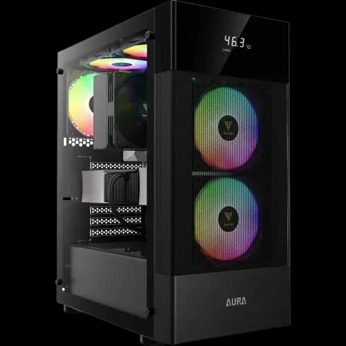Gamdias AURA GC5 Digital Display Mesh RGB Mid-Tower ATX Gaming Casing