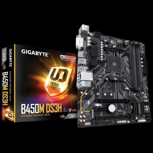 GIGABYTE B450M DS3H AM4 Micro ATX Motherboard