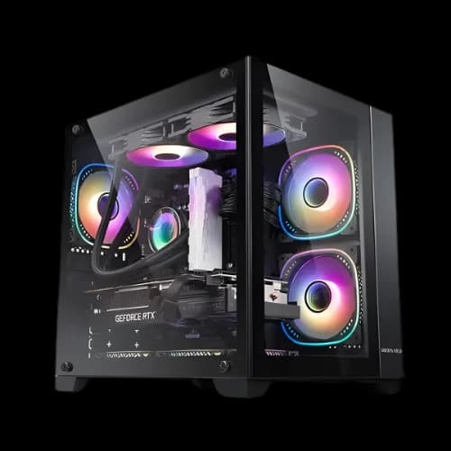 Golden Field Seaview M360 Mini Tower Micro-ATX Gaming Case (Black)