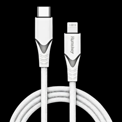 Huntkey 1.5m USB-C to Lightning Cable (White)