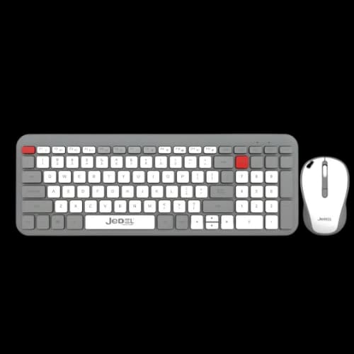 JEDEL WS739 Dual-Mode Wireless Keyboard & Mouse Combo (Gray)