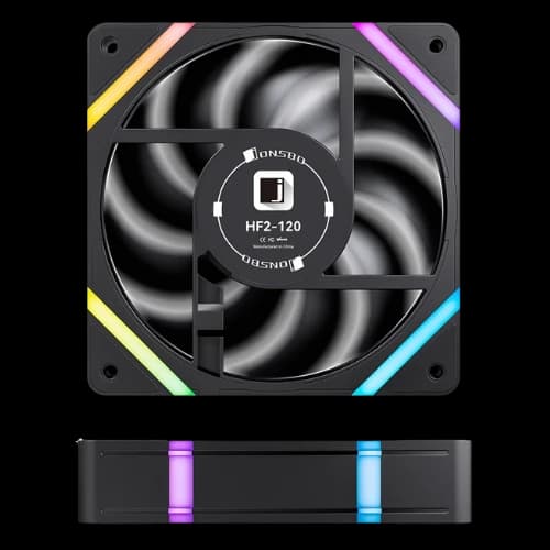 JONSBO HF2-120BR PWM ARGB 120mm Reverse Blade Casing Fan (Black)