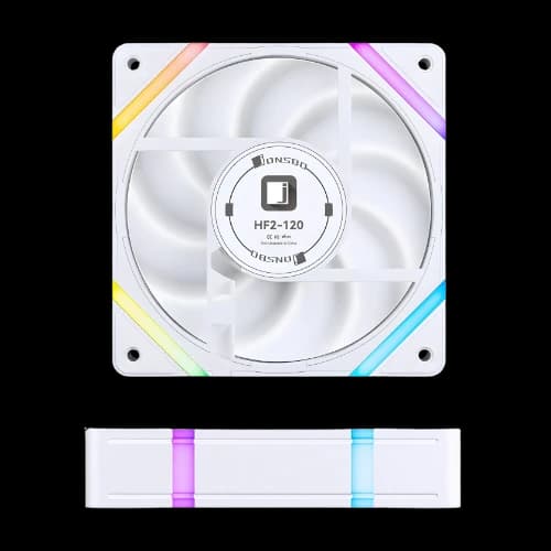 JONSBO HF2-120WR PWM ARGB 120mm Reverse Blade Casing Fan (White)