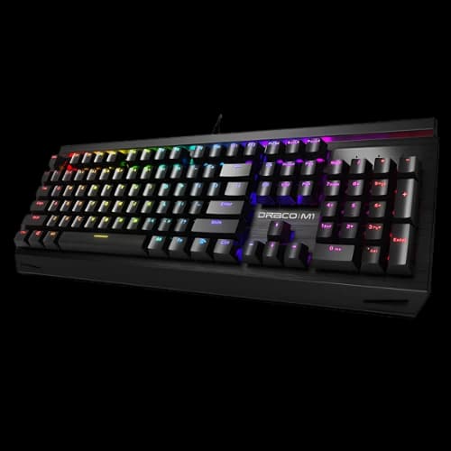 KWG DRACO M1 RGB Mechanical Gaming Keyboard (Black Keycaps, Blue Switch)