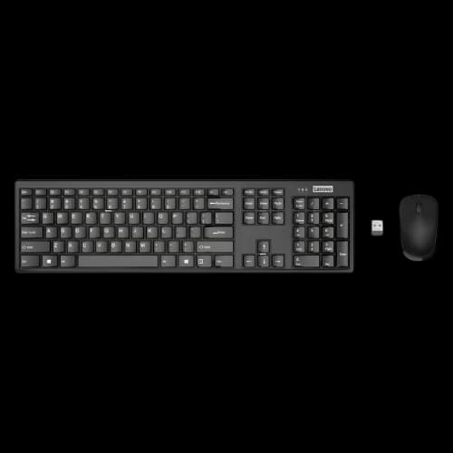Lenovo 100 Wireless Black Keyboard & Mouse Combo
