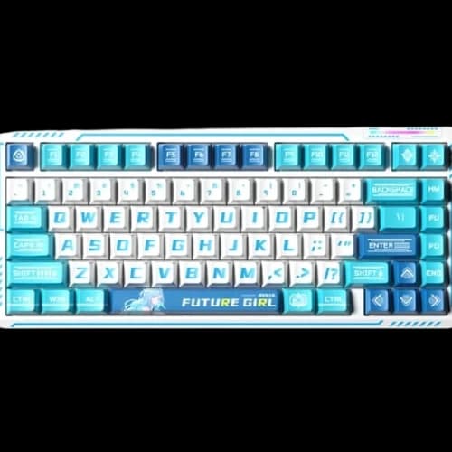 LINGBAO K75 Tri-Mode Hot Swappable Mechanical Gaming Keyboard (Avaia with Flower Field Switch)