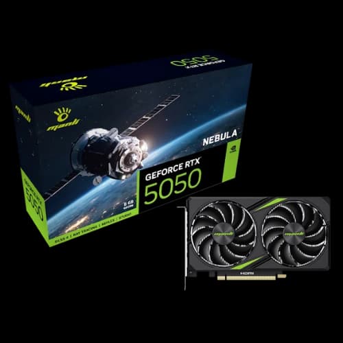 Manli Nebula GeForce RTX 5050 8GB GDDR6 Graphics Card (Black)