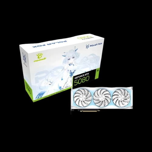 Manli Polar Fox V2 GeForce RTX 5080 OC 16GB GDDR7 Graphics Card