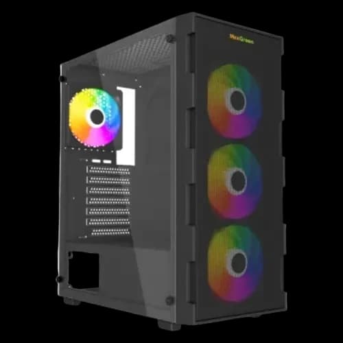 MaxGreen PS195-10-M Mid-Tower ATX Gaming Casing With 4 ARGB Fan
