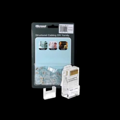 Micronet Cat 6 RJ45 Cable Connector-Pack Of 20 Pieces