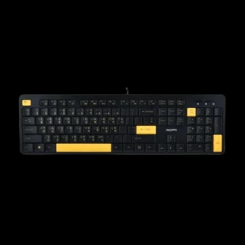 Mofii SK-701 Wired Keyboard (Black-Yellow Keycaps)