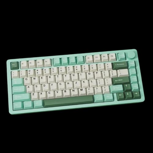 Monka A75 Max Aluminum Tri-Mode Wireless Mechanical Keyboard (Green Mirror Snow Leopard Switch)