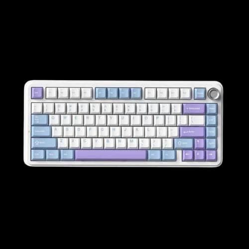 Monka K75 Tri Mode Gasket Mechanical Keyboard (Wave Purple Strawberry Jam Switch)