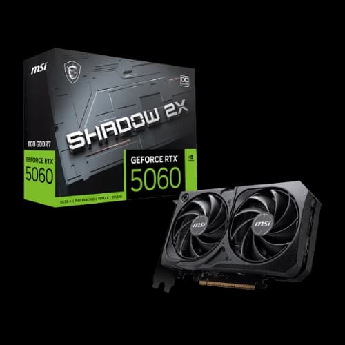 MSI GeForce RTX 5060 8G SHADOW 2X OC 8GB GDDR7 Graphics Card