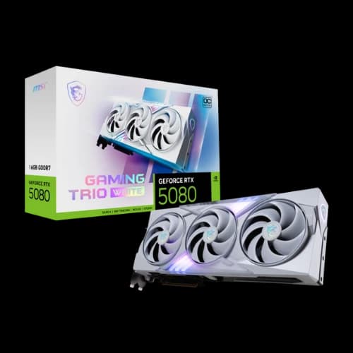 MSI GeForce RTX 5080 16G GAMING TRIO OC WHITE 16GB GDDR7 Graphics Card