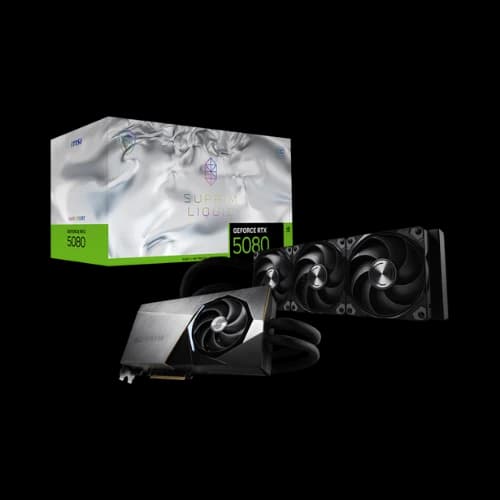 MSI GeForce RTX 5080 16G SUPRIM LIQUID SOC 16GB GDDR7 Graphics Card