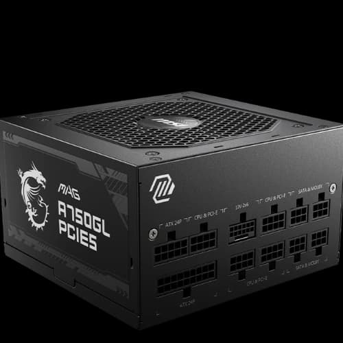MSI MAG A750GL PCIE5 750W 80 Plus Gold Full Modular Power Supply
