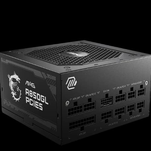 MSI MAG A850GL PCIE5 850W 80 Plus Gold Full Modular Power Supply