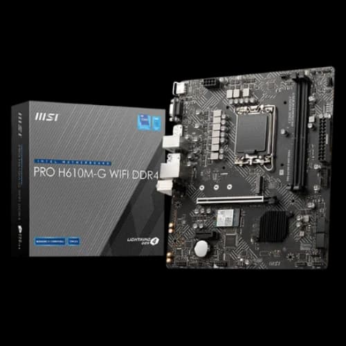 MSI PRO H610M-G WIFI DDR4 12th Gen Micro-ATX Motherboard