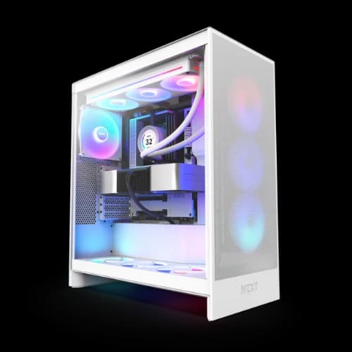 NZXT H7 Flow RGB 2024 Edition Mid-Tower ATX Airflow Gaming Casing (White)