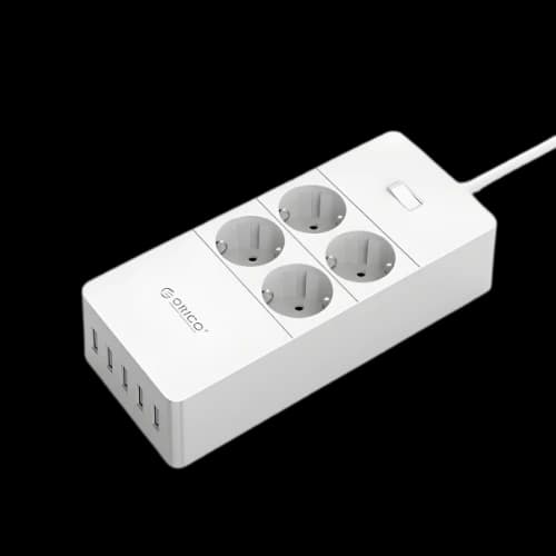 ORICO HPC-4A5U-V1-EU 4 AC Outlet Surge Protector with 5 USB Charging Port Smart Power Strip