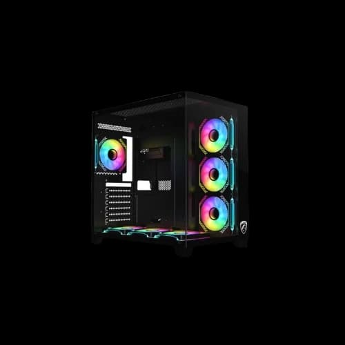 PC POWER ICEBERG V3 GAMING CASE WITH 7 INFINITY ARGB FAN (BLACK)
