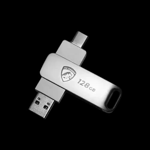 PC Power P128 DUAL 128GB USB 3.2 Gen1 Type-C FLASH DRIVE