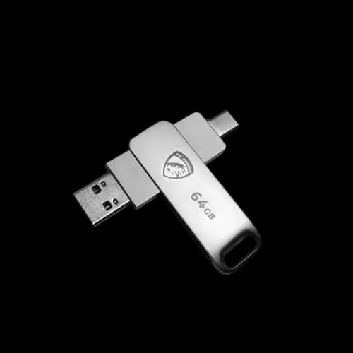 PC POWER P64 64GB USB 3.2 Gen1 Type-C DUAL FLASH DRIVE