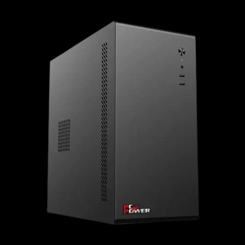 PC Power PC401 Mini Tower Micro-ATX Casing With Power Supply (Black)