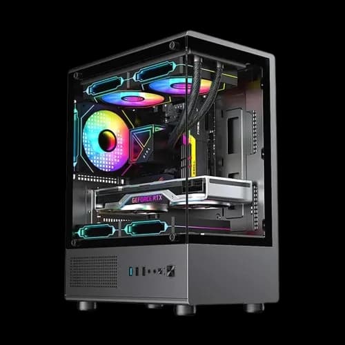 PC Power Vertical X2 Infinity BK mATX Mid Tower Gaming Casing
