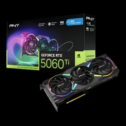 PNY GeForce RTX 5060 Ti 8GB EPIC-X RGB OC Triple Fan GDDR7 Graphics Card