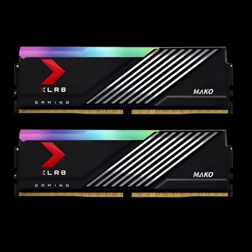 PNY XLR8 Gaming MAKO RGB 16GB DDR5 6000MHz CL30 Desktop RAM (Black)