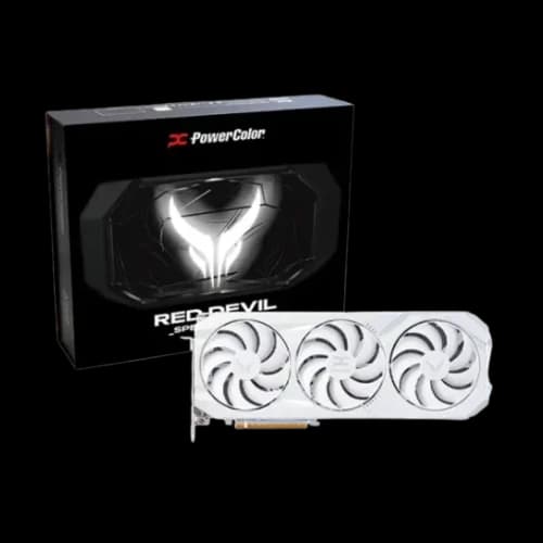 PowerColor Red Devil Spectral White AMD Radeon RX 9070 XT 16GB GDDR6 Graphics Card