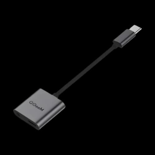 QGeeM QG-UH02-2 Type C to PD Charger and 3.5mm Audio adapter