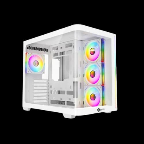 Revenger AIR TANK BTF 4 ARGB Infinity Fan ATX Curved Gaming Casing (White)