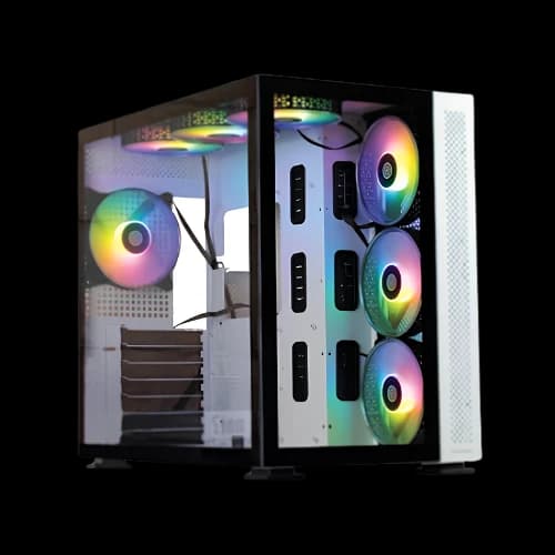 Revenger LEO Dynamic Mid-Tower Micro-ATX Gaming Case (White)