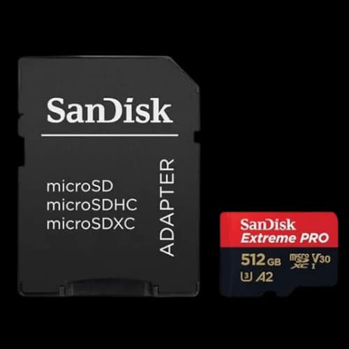 Sandisk Extreme PRO 512GB 200mbps MicroSDXC UHS-1 Memory Card With Adapter
