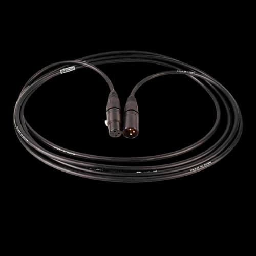 SESCOM Canare Star-Quad Cable Black & Gold XLR Mic Cable 25 Foot Black