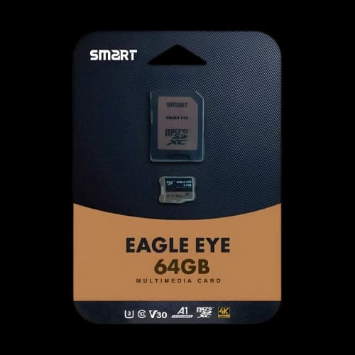 Smart Eagle Eye 64GB MicroSDXC UHS-I U3 V30 A1 Class10 Memory Card