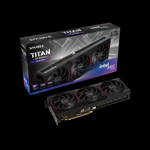 SPARKLE Intel Arc B580 TITAN NOX OC 12GB DDR6 Card (BLACK)