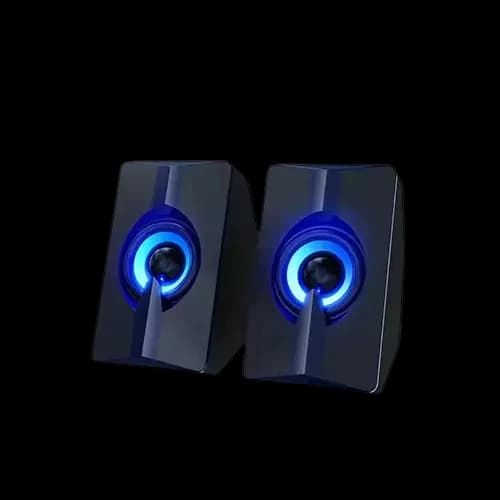 T-Wolf S5 USB 2.0 Led light USB Mini Portable Speaker (Black)
